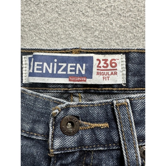 Denizen 236 Jeans Mens 34x30 Blue Regular Fit Straight Leg Denim YKK Zipper - Picture 2 of 14